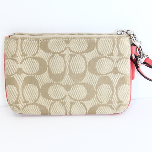 Coach Signature Logo Wristlet Clutch Travel bag - Picture 3 of 8